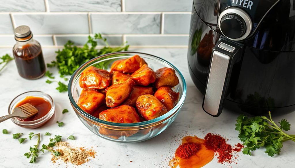 Air Fryer BBQ Chicken Preparation