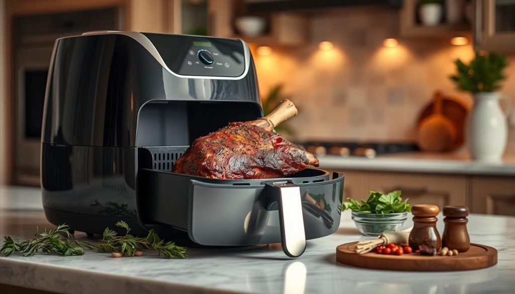 Air Fryer Prime Rib Setup