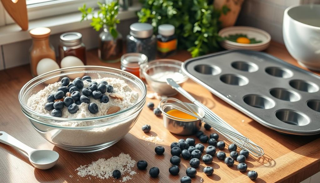 Almond Flour Blueberry Muffins Preparation