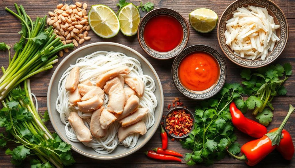 Authentic Pad Thai ingredients