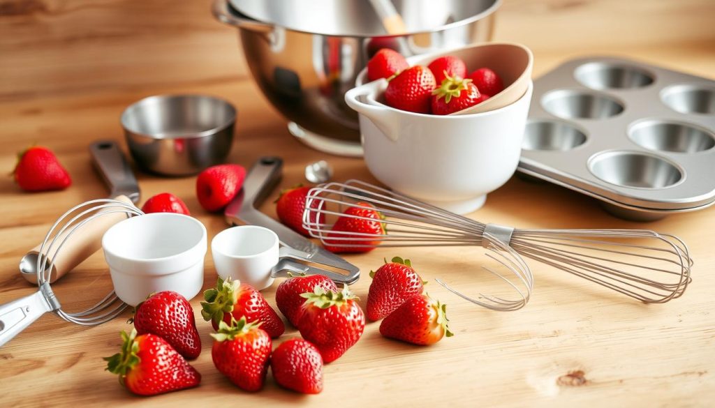 Baking Tools for Strawberry Muffins