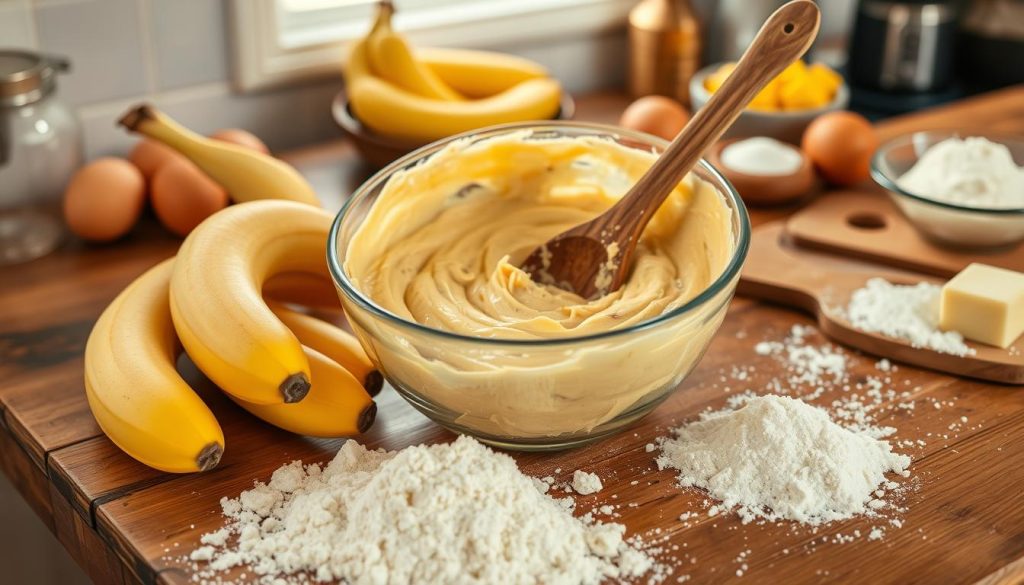 Banana Bread Muffin Batter Preparation