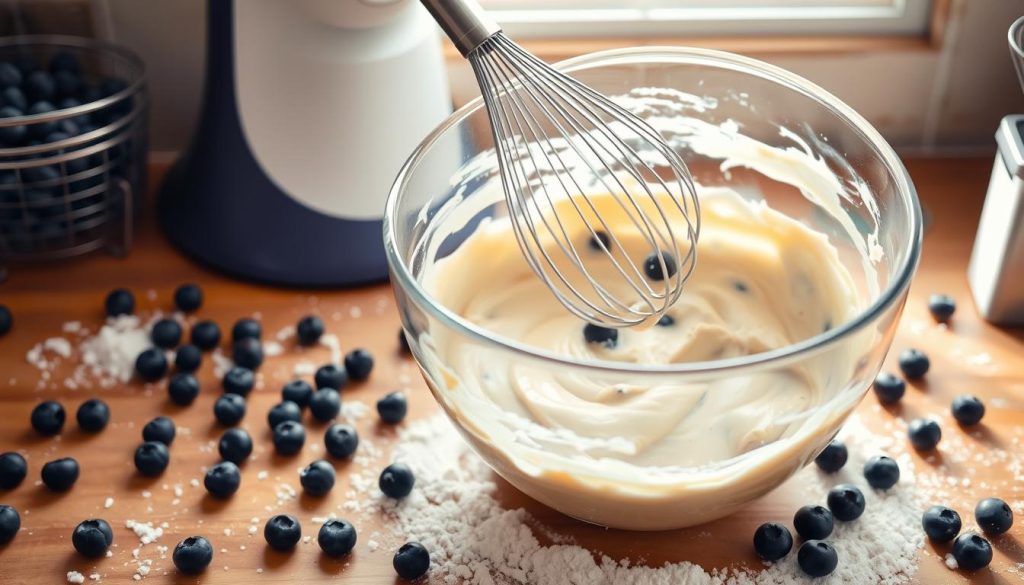 Blueberry Muffin Batter Preparation