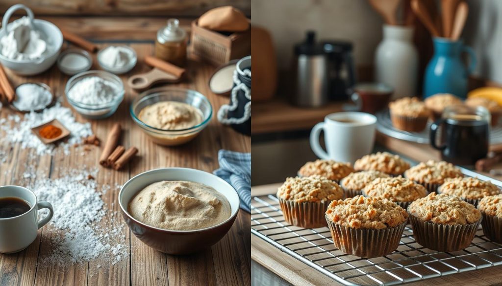 Coffee Cake Muffin Baking Process