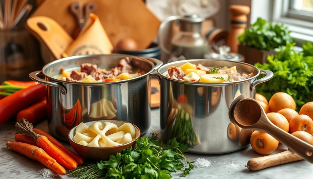 Corned Beef and Cabbage Soup Preparation