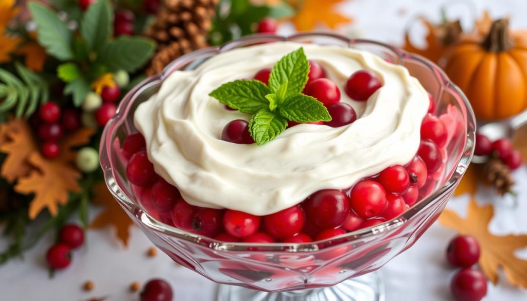 Cranberry Jello Salad with Cream Cheese topping