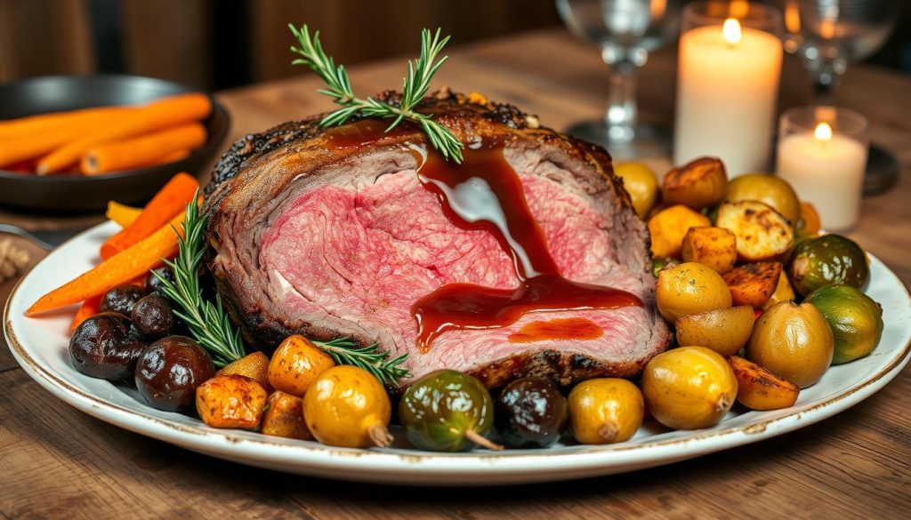 Crockpot Prime Rib Serving Presentation