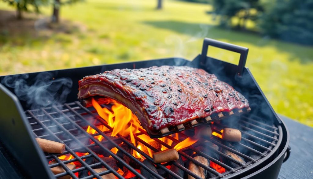 Grilling beef back ribs