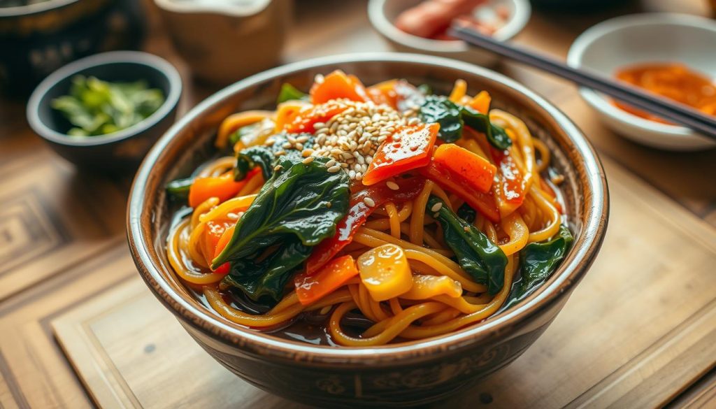 Japchae noodles