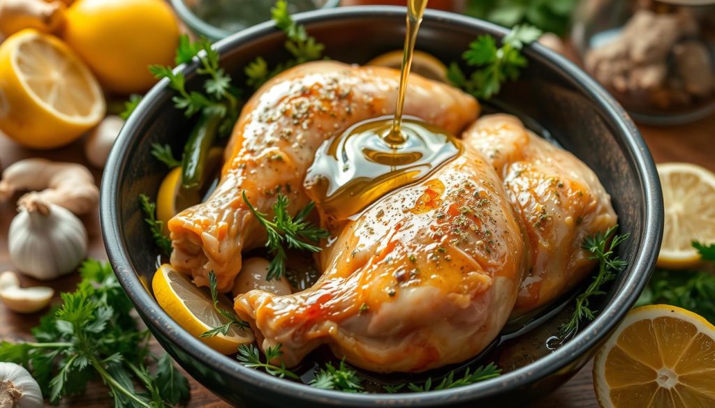 Marinating Chicken Legs Technique