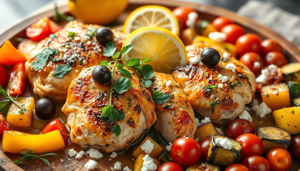 Mediterranean Chicken Thighs Garnish