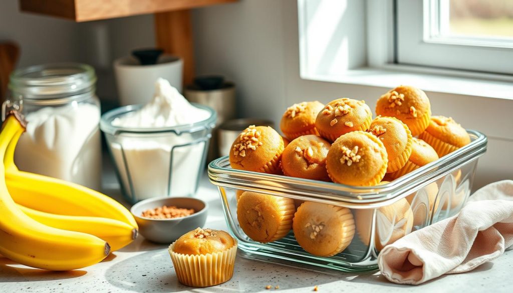 Mini Banana Muffins Storage