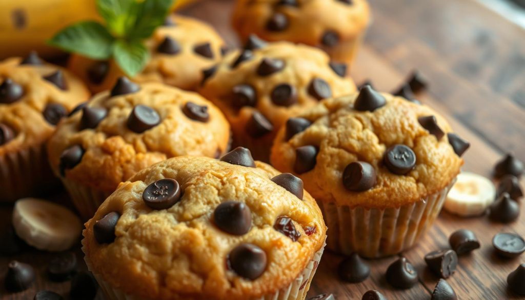 Mini Banana Muffins with Chocolate Chips