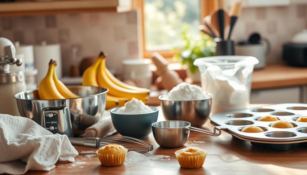 Mini Muffin Baking Workspace