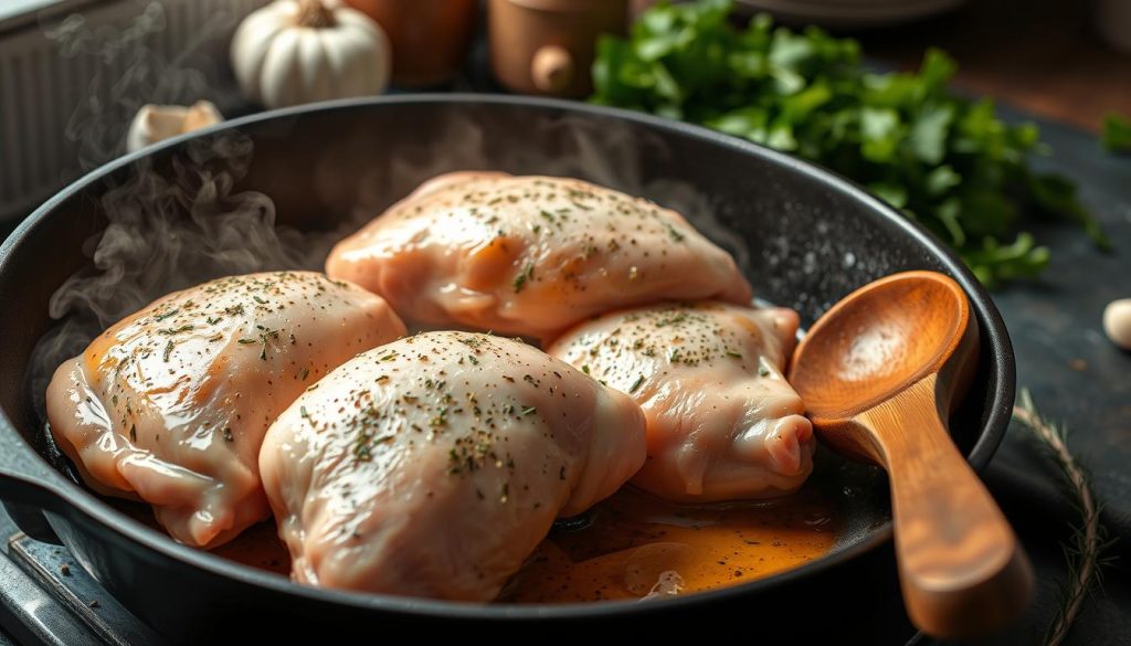 Pan Seared Chicken Thighs Cooking Technique