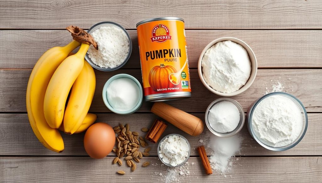 Pumpkin Banana Muffin Ingredients