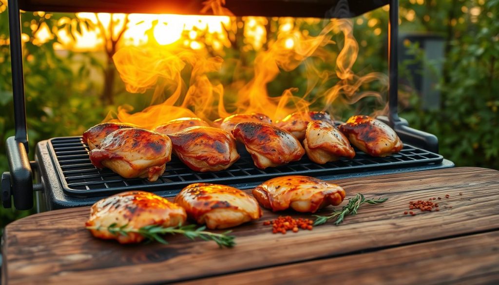 Smoking Chicken Thighs Technique