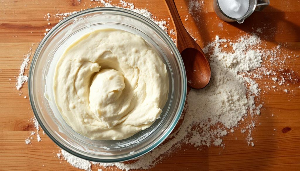 Sourdough Discard English Muffin Dough Mixing Process