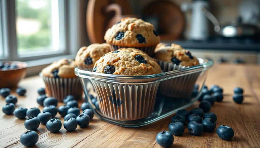 Storing Homemade Blueberry Muffins