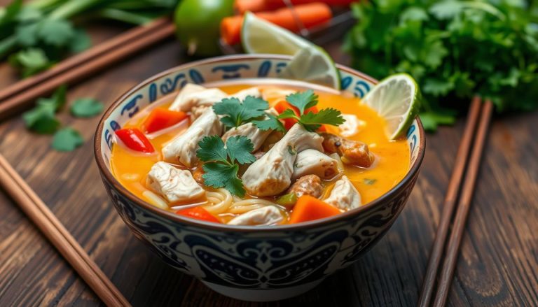 Thai curry chicken noodle soup!