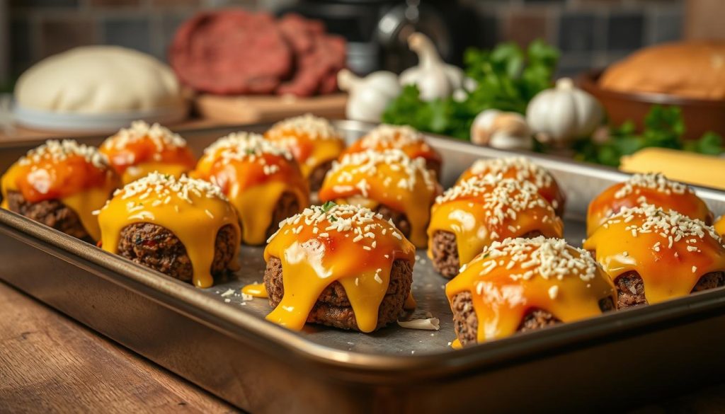 baking cheeseburger bombs