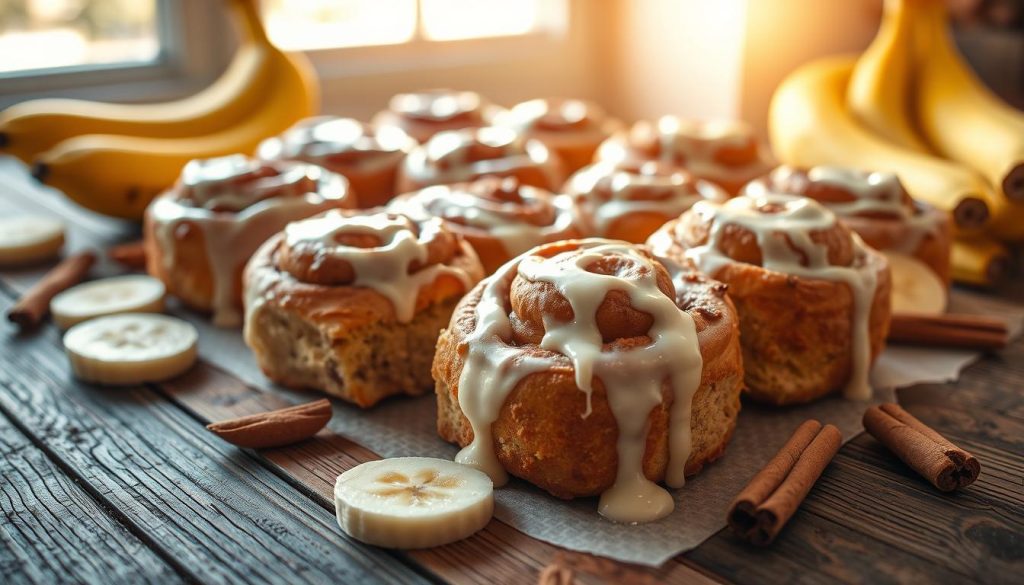 banana bread cinnamon rolls