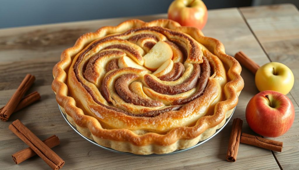 cinnamon roll apple pie baking