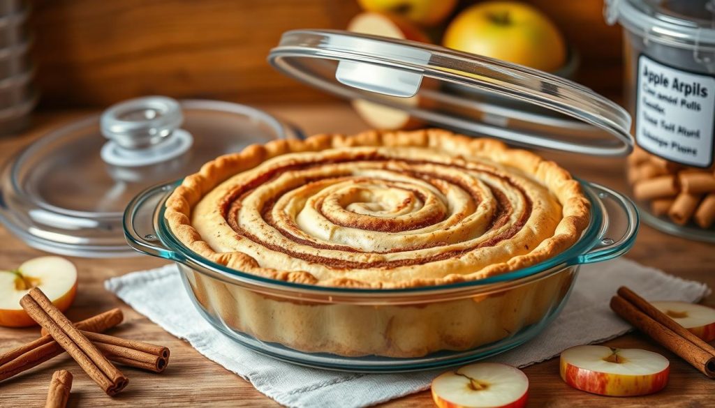 cinnamon roll apple pie storage