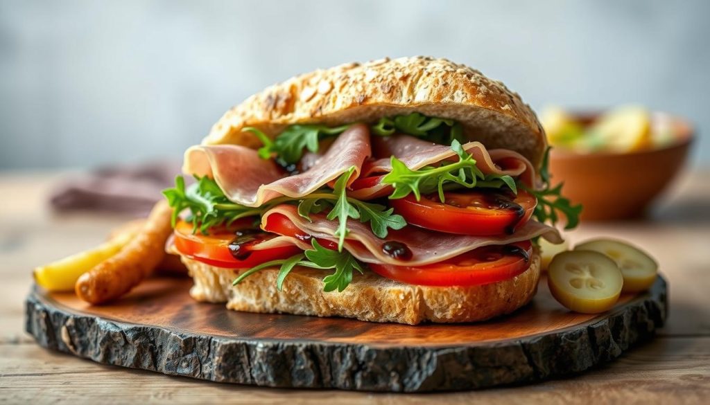 delicious prosciutto sandwich