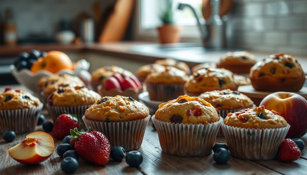 seasonal fruit muffins