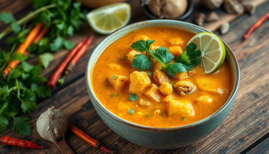 spicy coconut curry soup