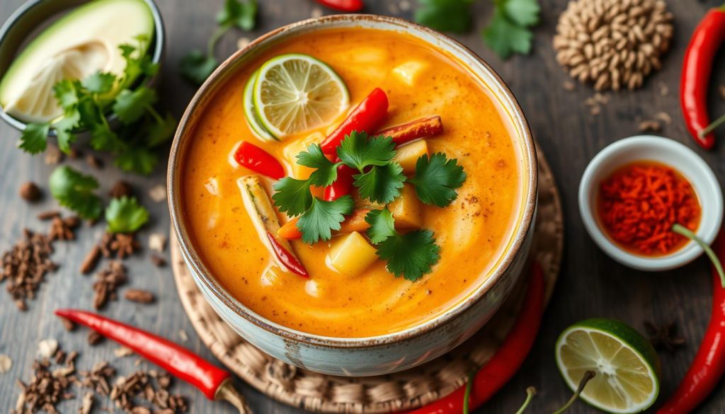 spicy coconut curry soup