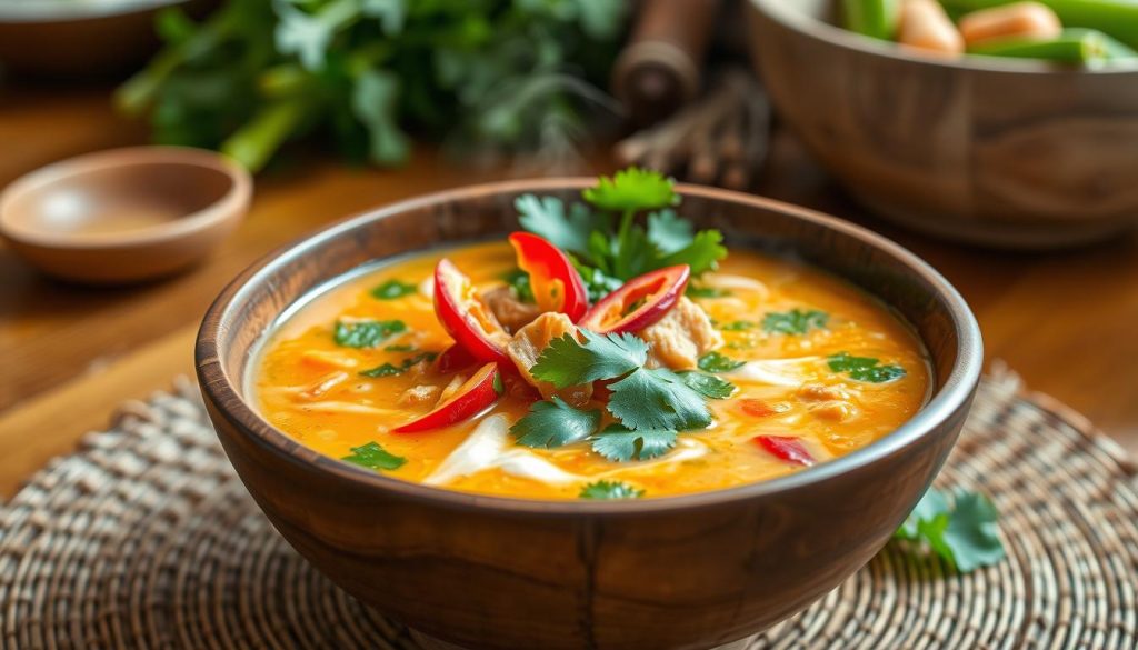 traditional Thai coconut curry soup