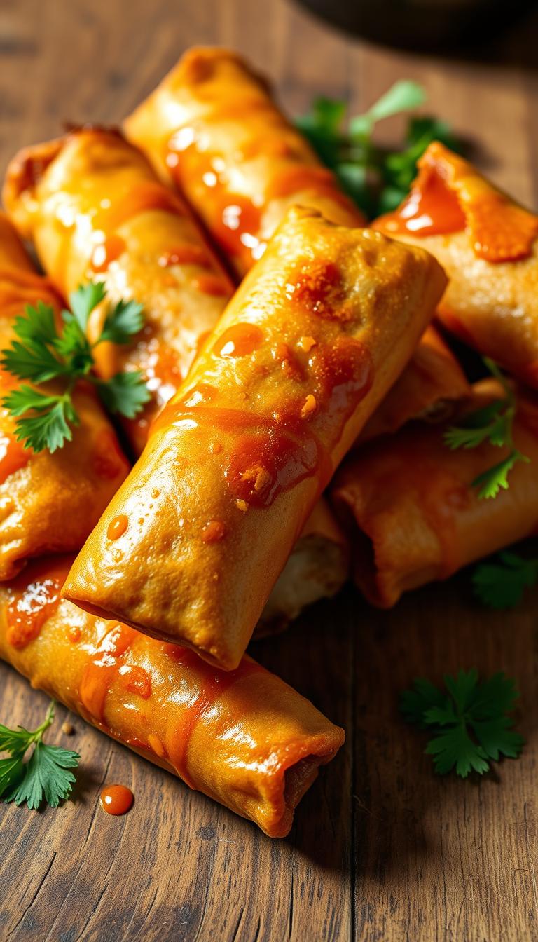 Buffalo Chicken Egg Rolls