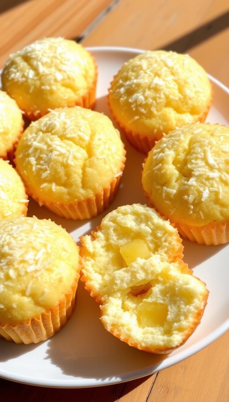 Coconut and Pineapple Cottage Cheese Muffins