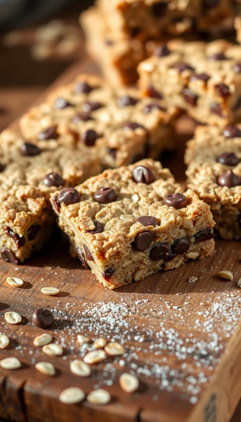 Healthy Chocolate Chip Oatmeal Bars