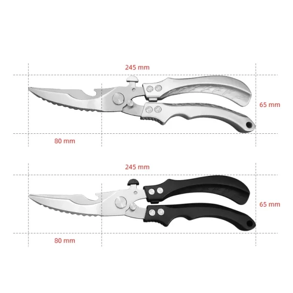 Stainless Steel Chicken Bone Kitchen Scissors - Image 7