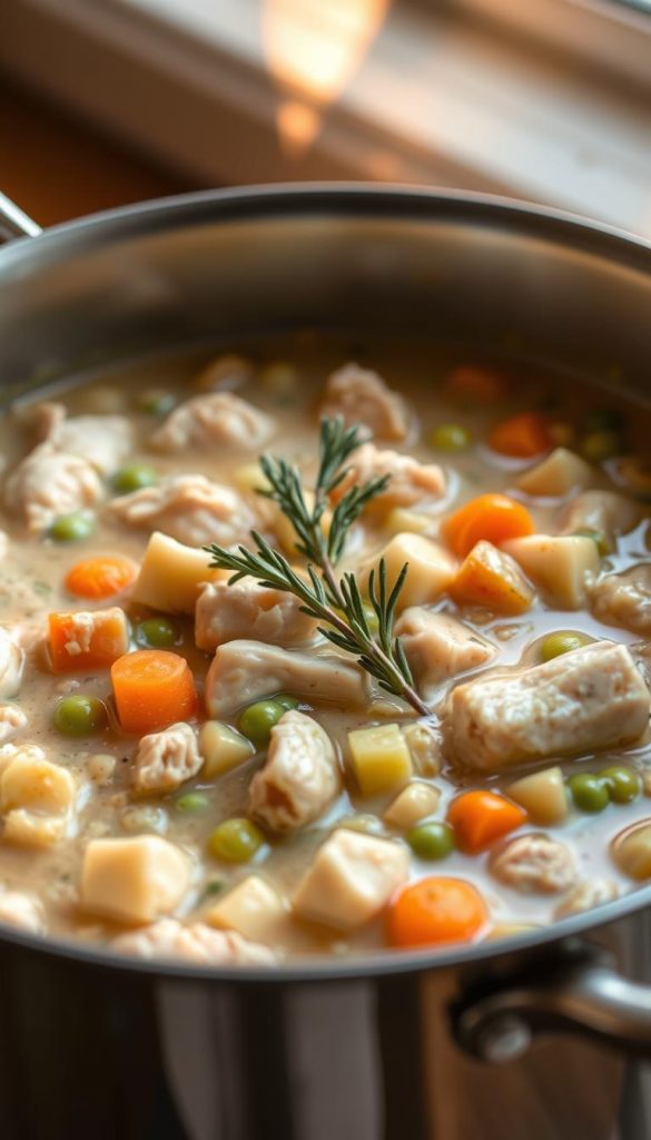 cooking chicken pot pie filling