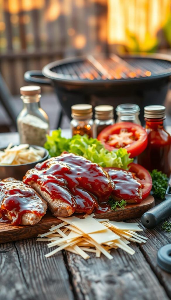 essential ingredients for bbq chicken sandwich