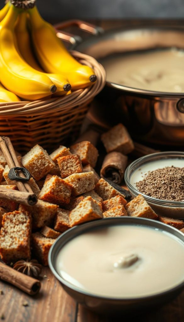 key ingredients for bread pudding