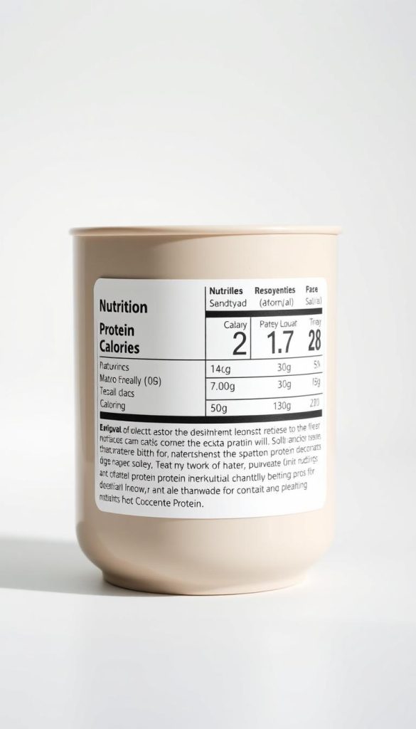 nutritional information for protein pudding