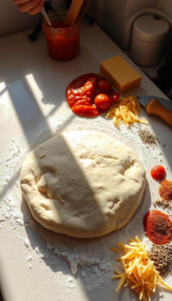 pizza dough assembly