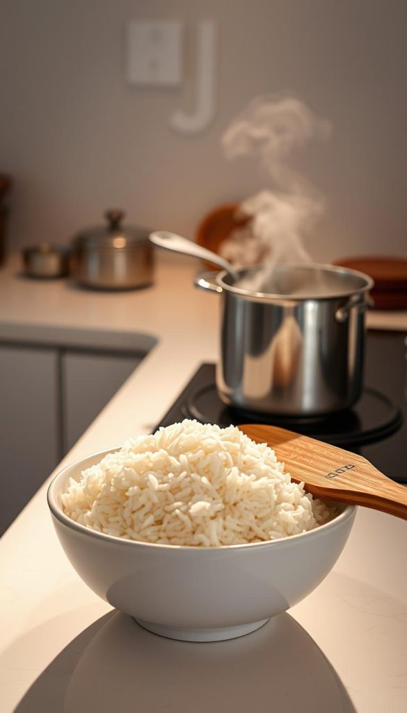 preparing sushi rice