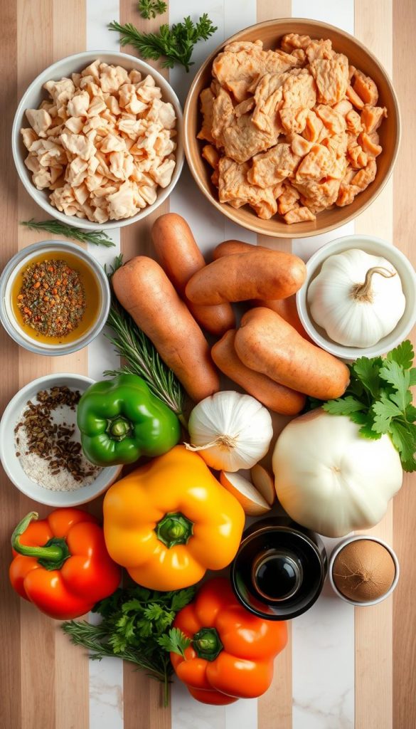 ground turkey sweet potato bake ingredients